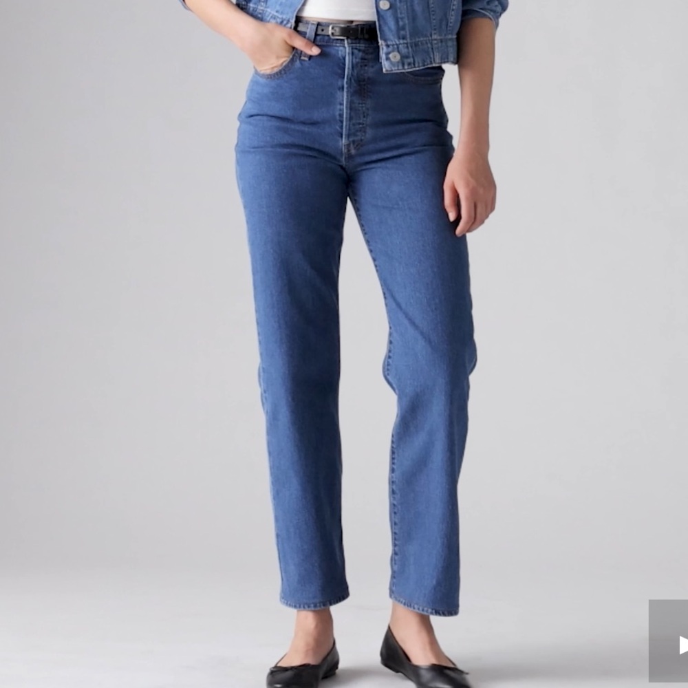 Zara Classic Blue Straight Leg Jeans